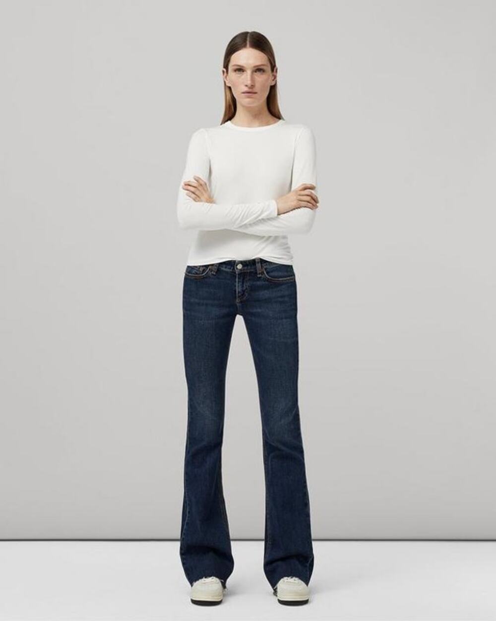 Rag & Bone Kinsley Low Rise Flare Jean Chelsea 29 NWT Minimalist Elevated Chic